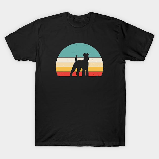 Schnauzer Love Dog Owner Retro Sun T-Shirt by BlueTodyArt